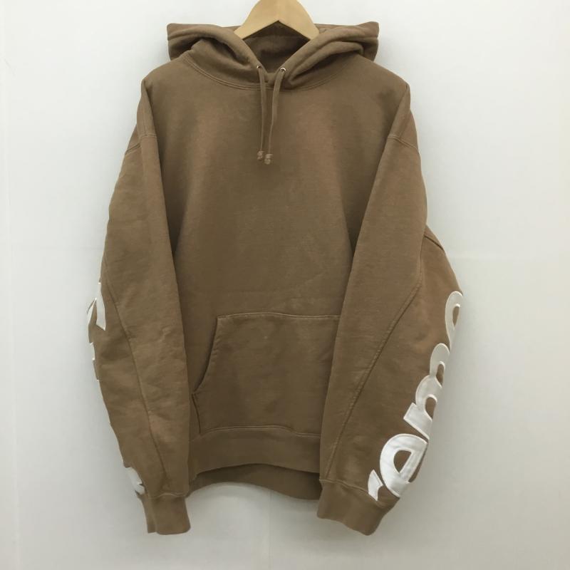 シュプリーム Supreme パーカー 長袖 22SS Cropped Panels Hooded Sweatshirt L ロゴ、文字 茶 / ブラウン /  メンズ USED 古着 中古 10108199