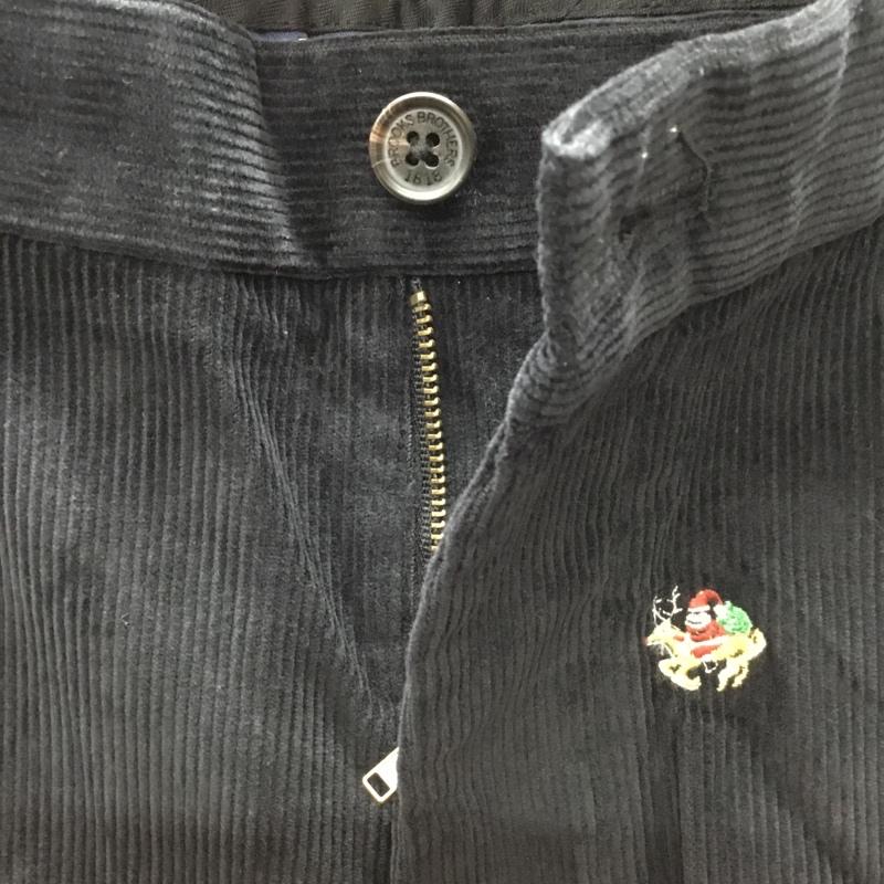 ブルックスブラザーズ BROOKS BROTHERS ボトムス ボトムス コーデュロイパンツ サンタ クリスマス トナカイ 33インチ 無地 黒 / ブラック /  メンズ USED 古着 中古 10111454
