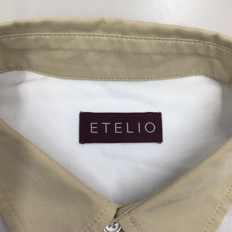 古着 USED シャツ、ブラウス 半袖 et220346 ビッグシルエットリラクシング5分袖クレリックシャツ ETELIO M 無地 ベージュ / ベージュ / X アイボリー / アイボリー /  メンズ USED 古着 中古 10117041