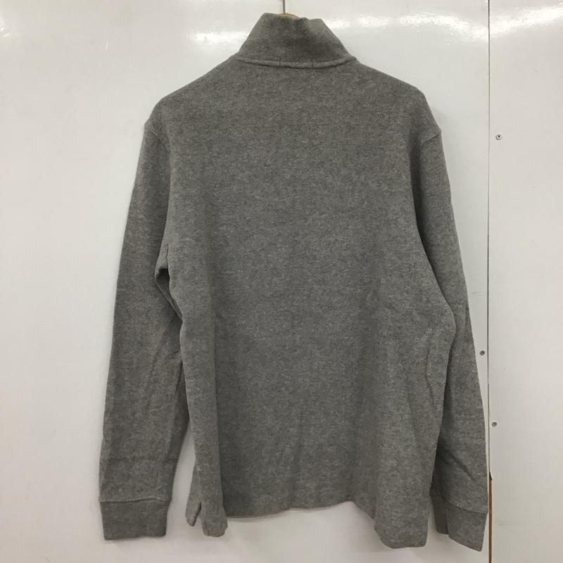 ポロラルフローレン POLO RALPH LAUREN ニット、セーター 長袖 長袖ニットカットソー スタンドネック セーター L ロゴ、文字 灰 / グレー /  メンズ USED 古着 中古 10146982
