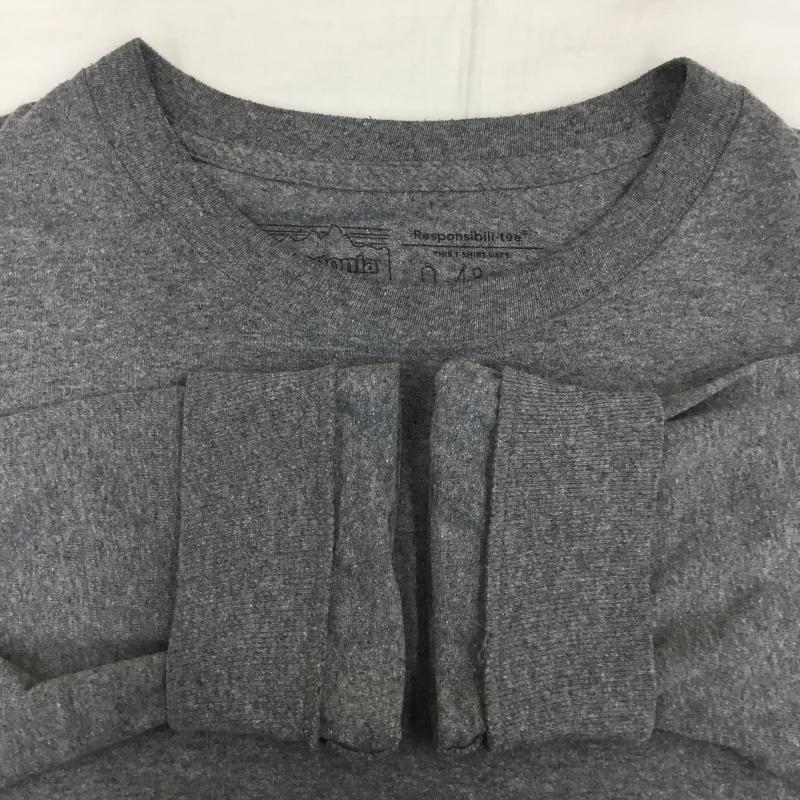 パタゴニア patagonia カットソー 長袖 39346 S ワンポイント 灰 / グレー /  メンズ USED 古着 中古 10141441