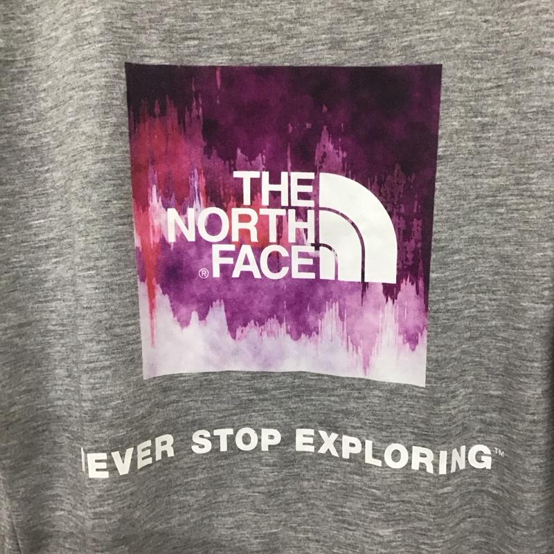 ザノースフェイス THE NORTH FACE Tシャツ 半袖 nt81702z Tシャツ 半袖カットソー プリントTシャツ L ロゴ、文字 灰 / グレー /  メンズ USED 古着 中古 10128639