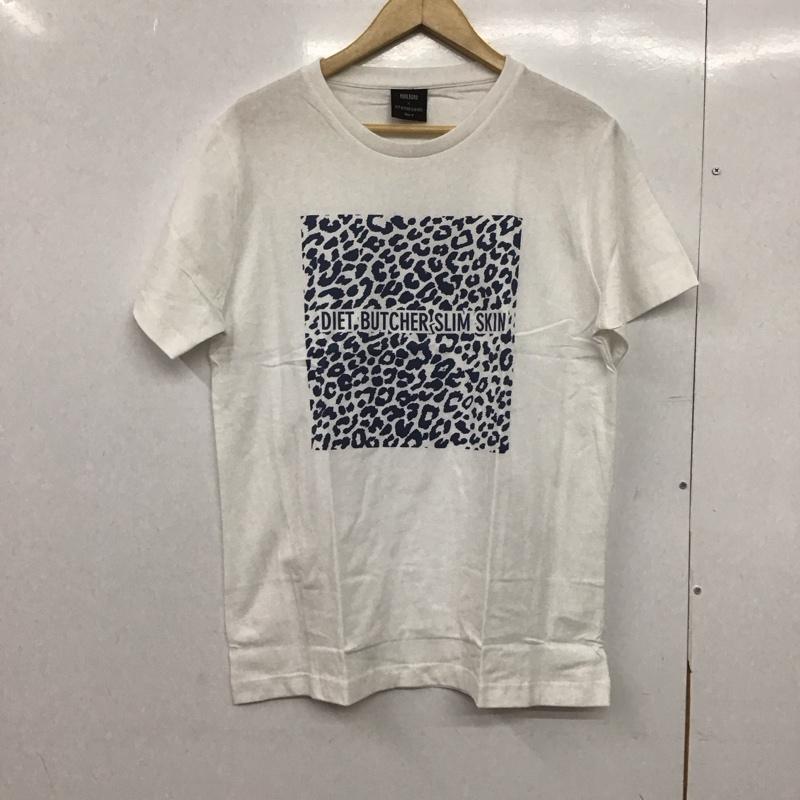 ダイエットブッチャー スリムスキン DIET BUTCHER SLIM SKIN Tシャツ 半袖 半袖カットソー プリントTシャツ クルーネックカットソー marlbord FREE プリント 白 / ホワイト /  メンズ USED 古着 中古 10148950