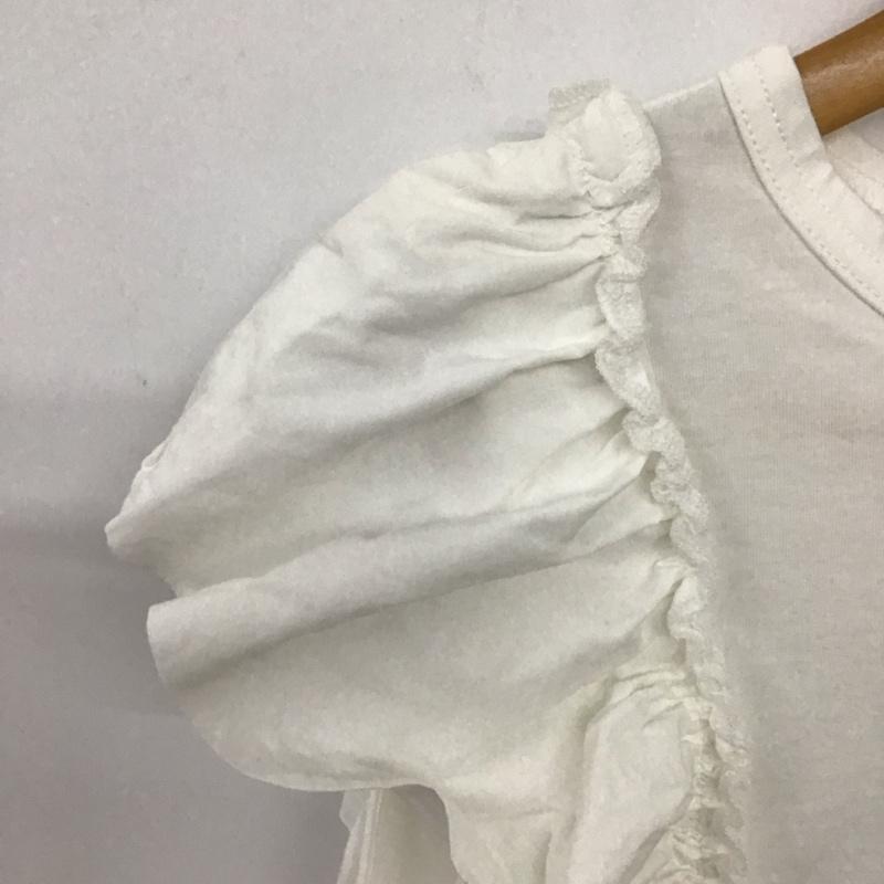 アイテムズ アーバンリサーチ ITEMS URBAN RESEARCH カットソー 半袖 IT35-21A012 フハクラッフルプルオーバー FREE 無地 白 / ホワイト /  レディース USED 古着 中古 10137383