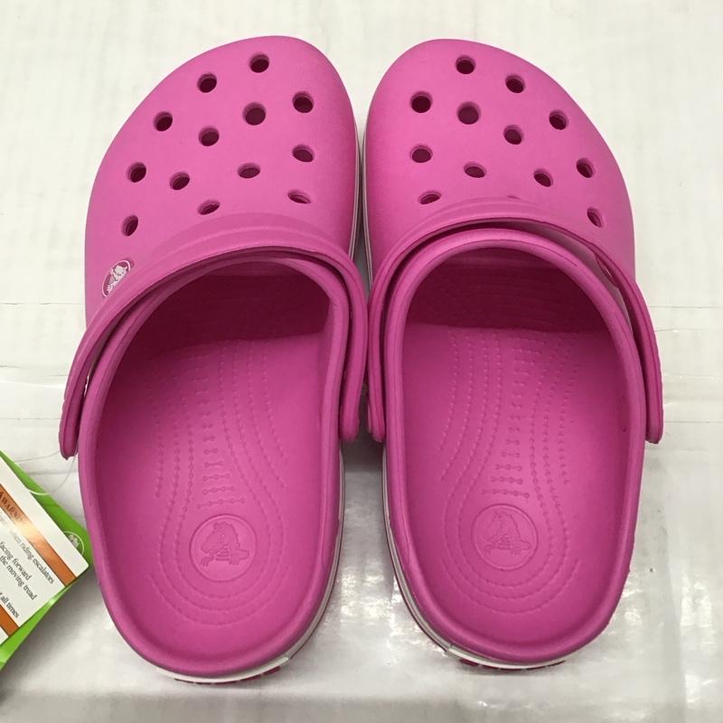 クロックス crocs シューズ シューズ 204537-6U9 クロックバンド キッズ 21cm 21.0cm 無地 桃 / ピンク /  ガールズ USED 古着 中古 10120425
