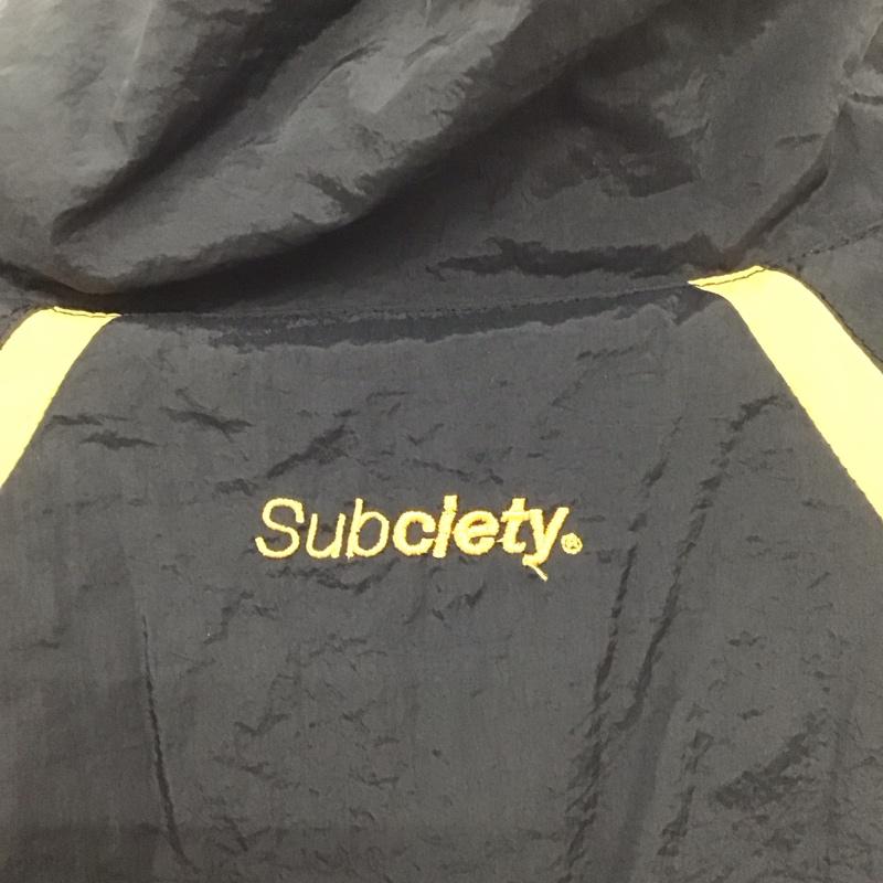 サブサエティ Subciety ジャケット、上着 ジャンパー、ブルゾン ジップアップジャンパー スタンドネック アウター XL ロゴ、文字 黒 / ブラック /  メンズ USED 古着 中古 10132596