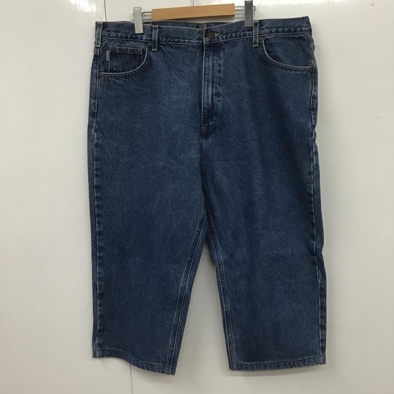 カーハート Carhartt パンツ デニム、ジーンズ デニムパンツ ストレートパンツ ワイドパンツ カジュアルパンツ 古着 42 無地 インディゴ / インディゴ /  メンズ USED 古着 中古 10106212