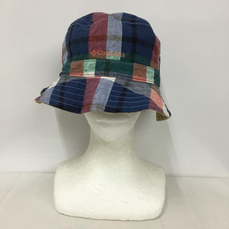 コロンビア Columbia 帽子 ハット リバーシブル チェック ロゴ、文字 マルチカラー / マルチカラー /  レディース USED 古着 中古 10145779