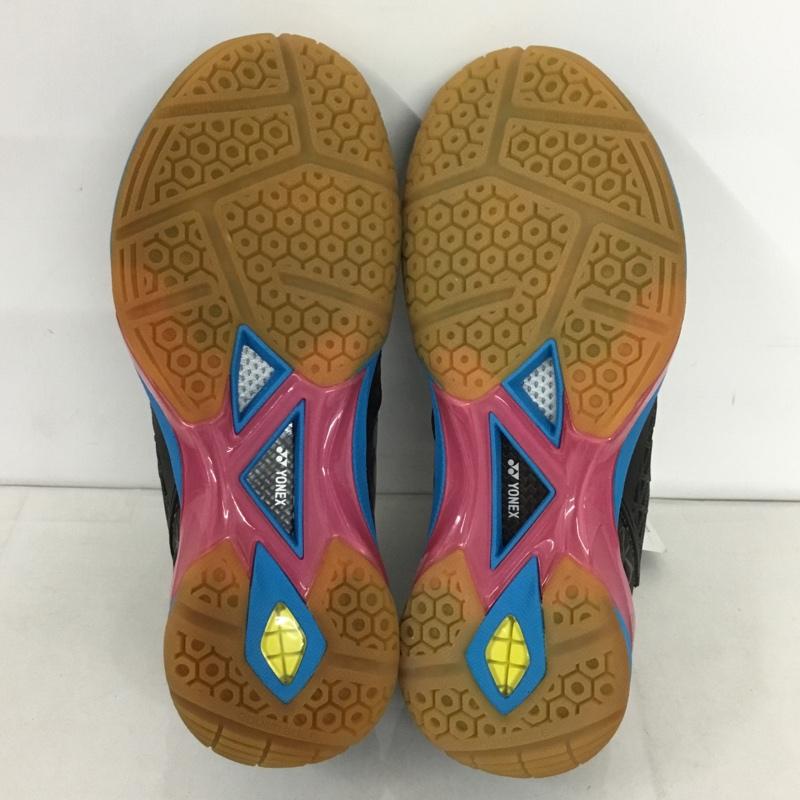 ヨネックス YONEX スニーカー スニーカー バドミントン シューズ パワークッション エクリプションZ 24cm 24.0cm ロゴ、文字 黒 / ブラック / X 青 / ブルー / X 桃 / ピンク /  レディース USED 古着 中古 10142462