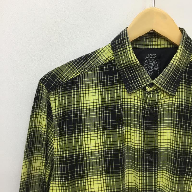 ディーゼル DIESEL シャツ、ブラウス 長袖 長袖シャツ S チェック 黄 / イエロー / X 黒 / ブラック /  メンズ USED 古着 中古 10136068