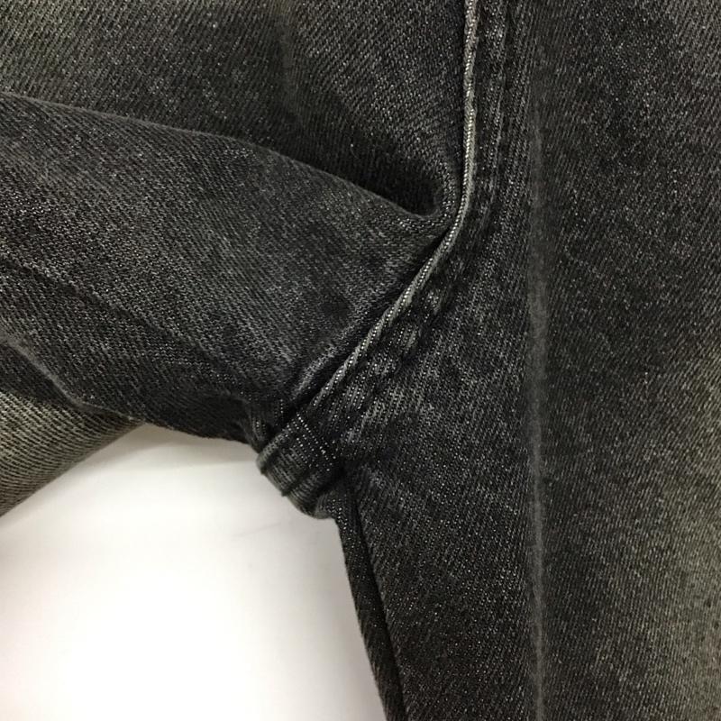ナインティナインティ 9090 パンツ デニム、ジーンズ nn1792 デニムパンツ ワイドパンツ カジュアルパンツ M ロゴ、文字 ダークグレー / ダークグレー /  メンズ USED 古着 中古 10150740