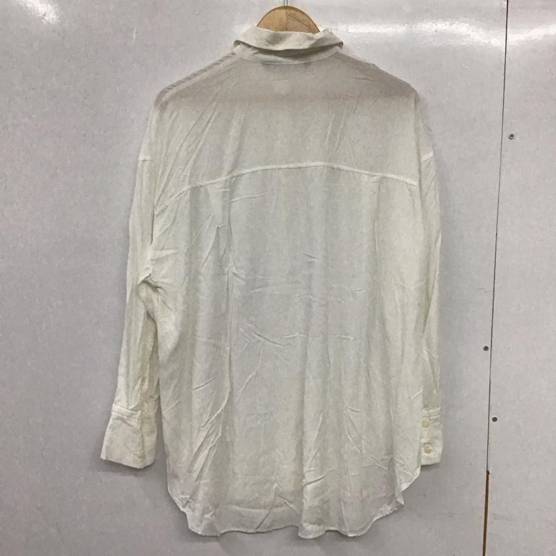 ザラ ZARA シャツ、ブラウス 長袖 2025/880/712 Oversized Shirt S 無地 白 / ホワイト /  レディース USED 古着 中古 10133664