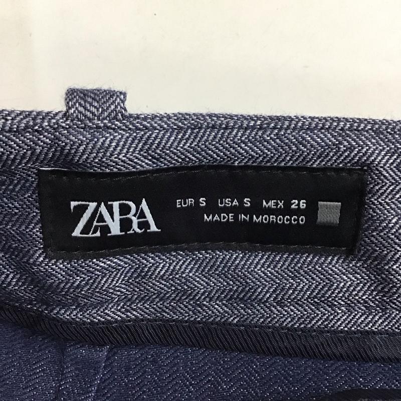 ザラ ZARA パンツ スラックス スラックスパンツ ワイドパンツ カジュアルパンツ S 無地 インディゴ / インディゴ /  レディース USED 古着 中古 10117997
