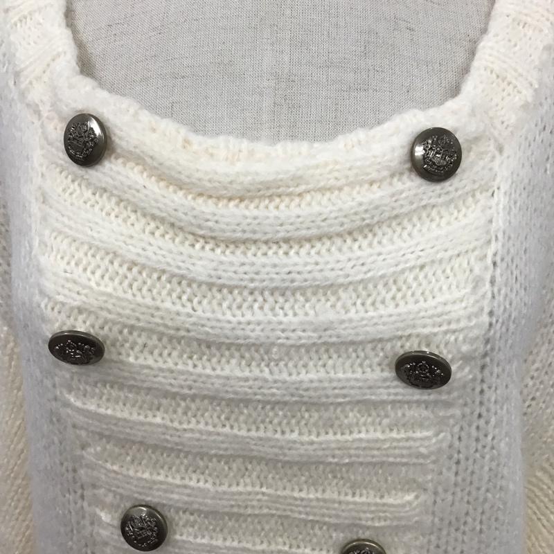 ジルスチュアート JILLSTUART ニット、セーター 七分袖 092-270359 M 無地 アイボリー / アイボリー /  レディース USED 古着 中古 10107559