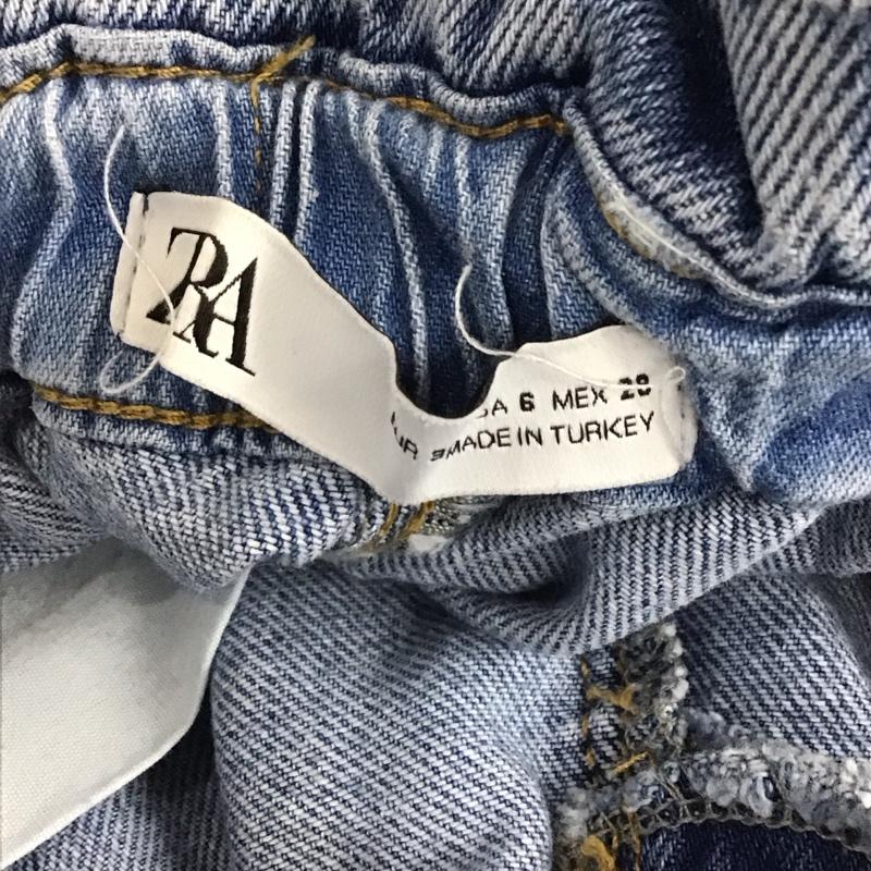 ザラ ZARA パンツ デニム、ジーンズ 5862 059 406 ウエストギャザー ハイウエスト 無地 青 / ブルー /  レディース USED 古着 中古 10109725