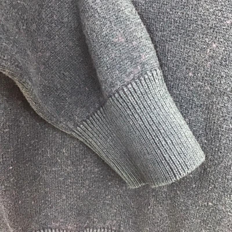 ザノースフェイス THE NORTH FACE ニット、セーター 長袖 at40762 長袖ニット セーター XL ロゴ、文字 紺 / ネイビー /  メンズ USED 古着 中古 10146973