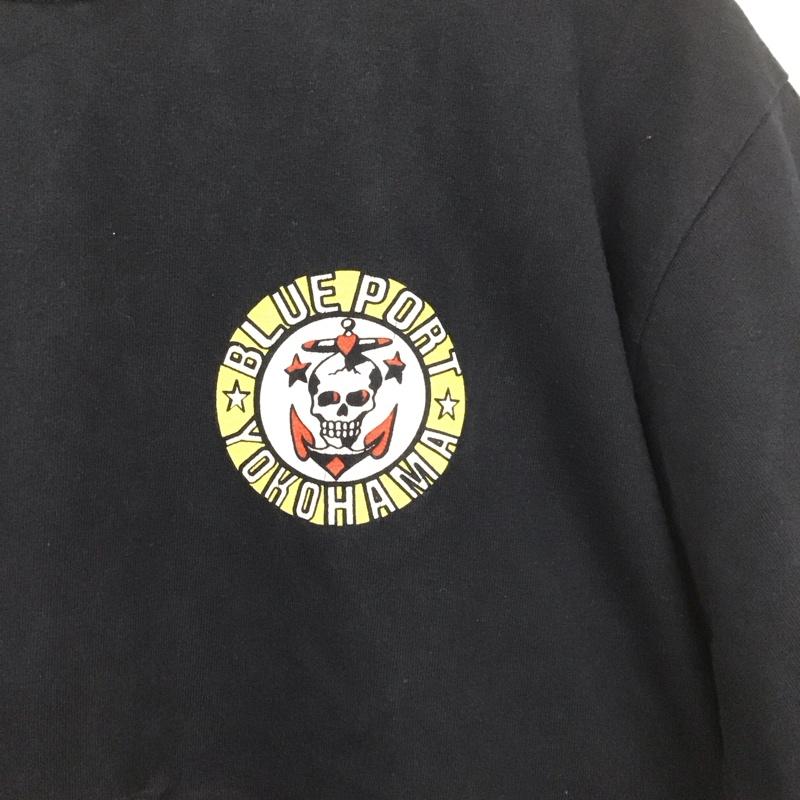 ブルーポート BLUE PORT Tシャツ 半袖 半袖カットソー プリントTシャツ クルーネックカットソー XL プリント 紺 / ネイビー /  メンズ USED 古着 中古 10131011