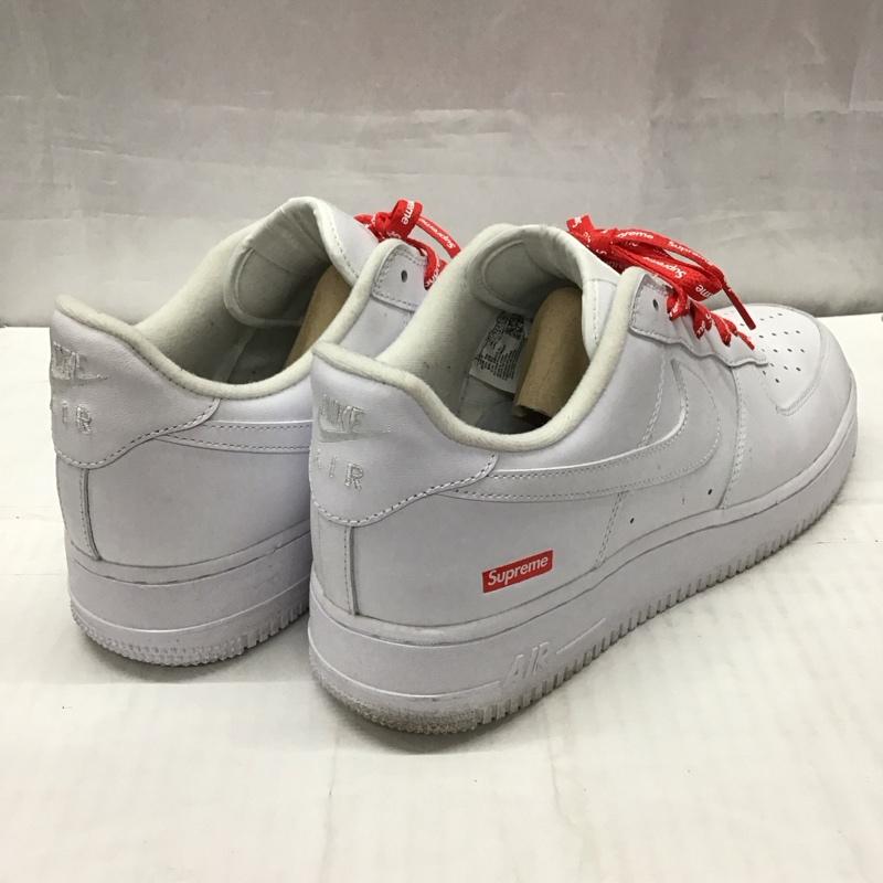 ナイキ NIKE スニーカー スニーカー CU9225 100 AIR FORCE 1 LOW SUPREME 28cm 箱有 28.0cm ロゴ、文字 白 / ホワイト / X 赤 / レッド /  メンズ USED 古着 中古 10115838