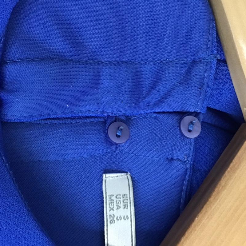 ザラ ZARA ワンピース ミニスカート ノースリーブワンピース ミニワンピース タイトワンピース S 無地 青 / ブルー /  レディース USED 古着 中古 10128895