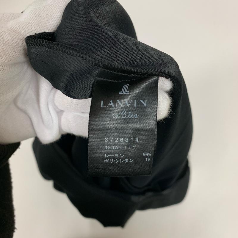 ランバンオンブルー LANVIN en Bleu ワンピース ひざ丈スカート 38 無地 黒 / ブラック /  レディース USED 古着 中古 10014687