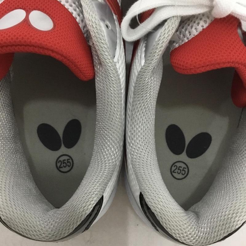 バタフライ BUTTERFLY スニーカー スニーカー 93600 レゾライン トライネックス 卓球シューズ 25.5cm 25.5cm ロゴ、文字 赤 / レッド / X 白 / ホワイト / X 黒 / ブラック /  メンズ USED 古着 中古 10142513