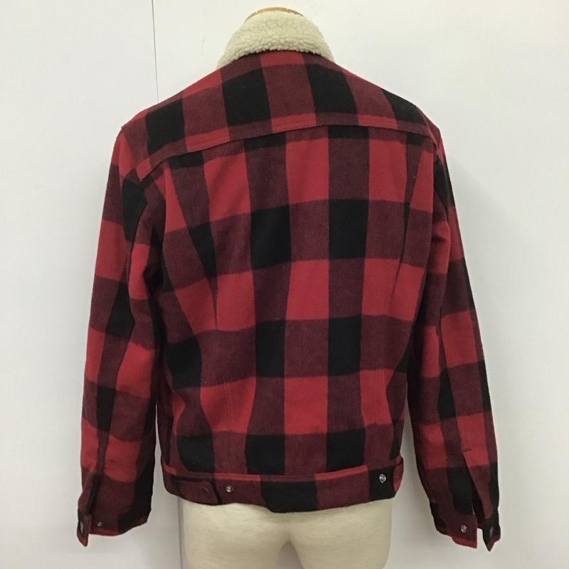 リーバイストラウスアンドコー Levi Strauss & co. ジャケット、上着 ジャンパー、ブルゾン アウター チェックジャケット ボアジャケット カラージャケット M チェック 黒 / ブラック / X 赤 / レッド /  メンズ USED 古着 中古 10107676