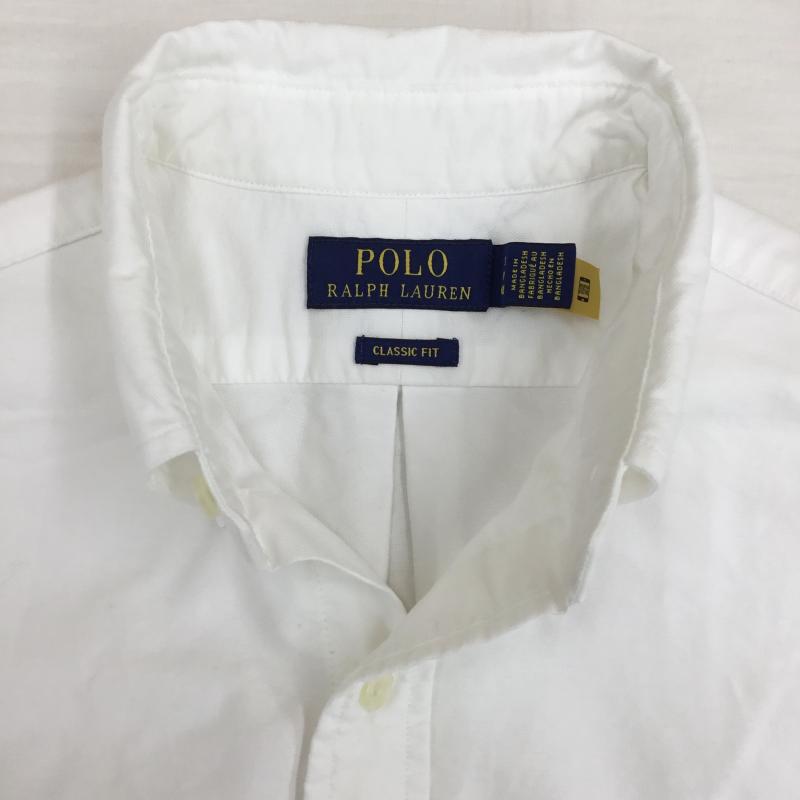 ポロラルフローレン POLO RALPH LAUREN シャツ、ブラウス 長袖 S ロゴ、文字 X 刺繍 白 / ホワイト /  メンズ USED 古着 中古 10143640