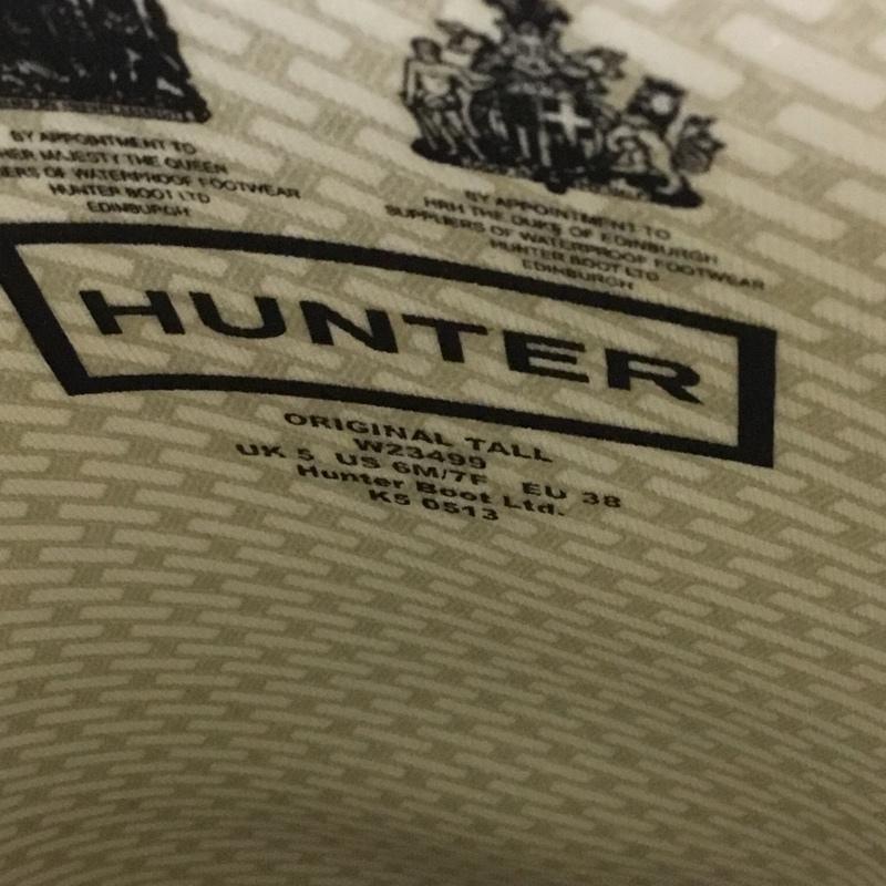 ハンター HUNTER 長靴、レインシューズ 長靴、レインシューズ W23499 レインブーツ UK5 US：7 ロゴ、文字 紫 / パープル /  レディース USED 古着 中古 10123632