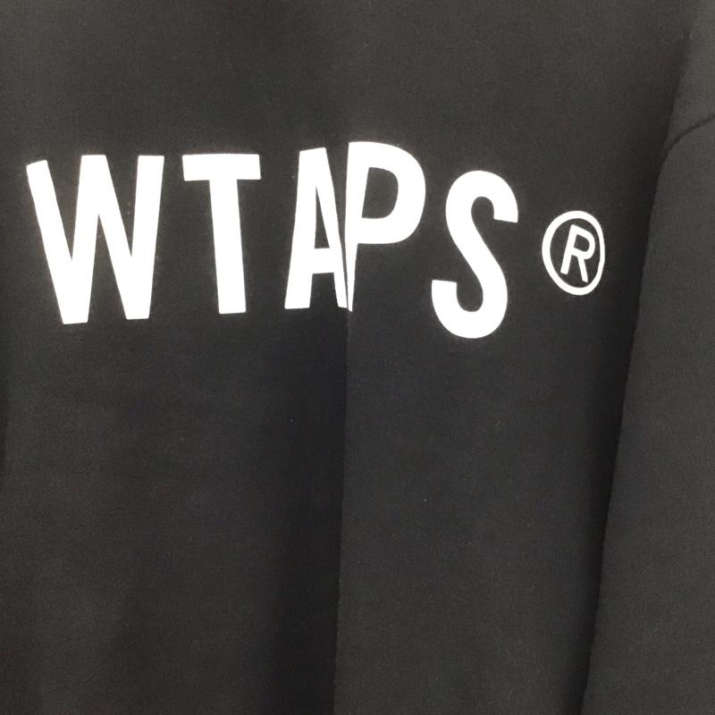 ダブルタップス WTAPS トレーナー 長袖 長袖トレーナー スウェット クルーネック プルオーバー 3 ロゴ、文字 黒 / ブラック /  メンズ USED 古着 中古 10142891