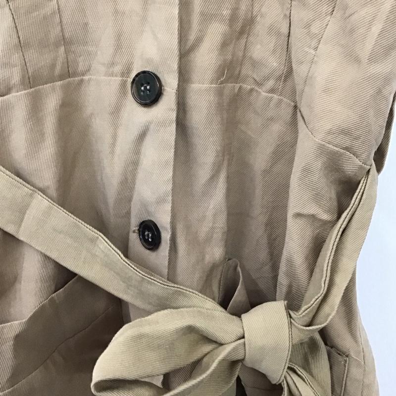 ザラ ZARA ワンピース ミニスカート 半袖ワンピース フレアスカート 前開き S 無地 ベージュ / ベージュ /  レディース USED 古着 中古 10128746