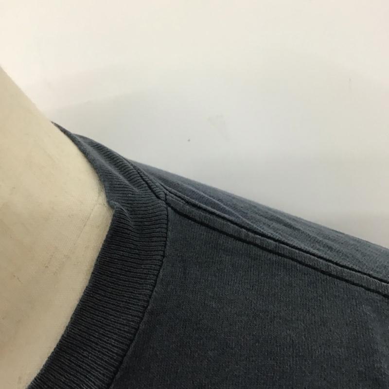 ステューシー STUSSY カットソー 長袖 長袖カットソー クルーネックカットソー ロングスリーブカットソー プリントTシャツ M ロゴ、文字 紺 / ネイビー /  メンズ USED 古着 中古 10124496
