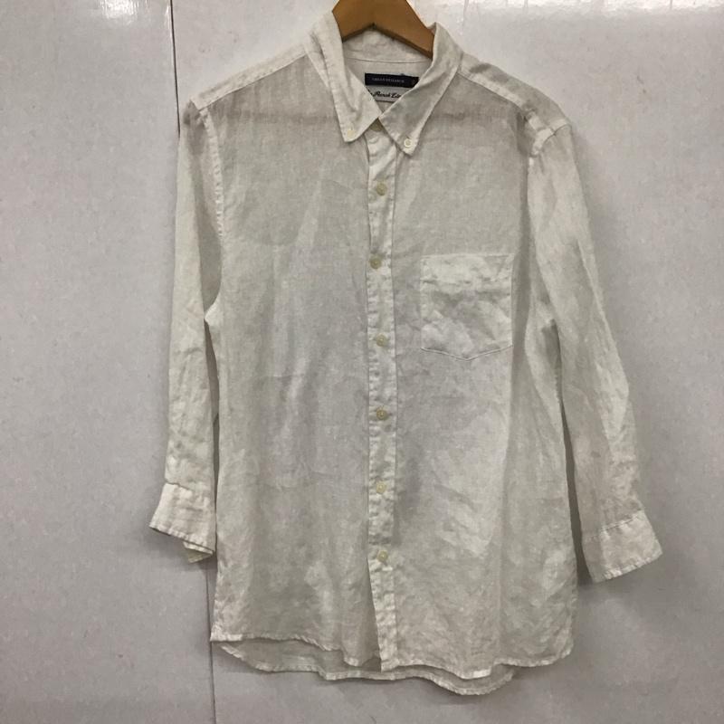 アーバンリサーチ URBAN RESEARCH シャツ、ブラウス 七分袖 40 無地 白 / ホワイト /  メンズ USED 古着 中古 10132019