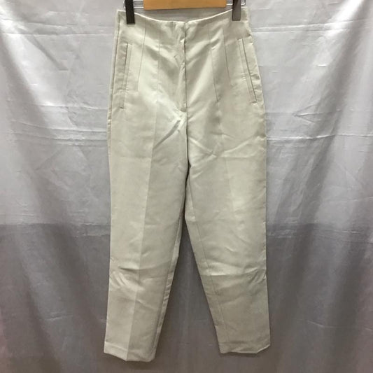 ザラ ZARA ボトムス ボトムス 1608 332 251 ハイウエスト テーパードパンツ S 無地 ベージュ / ベージュ /  レディース USED 古着 中古 10116950