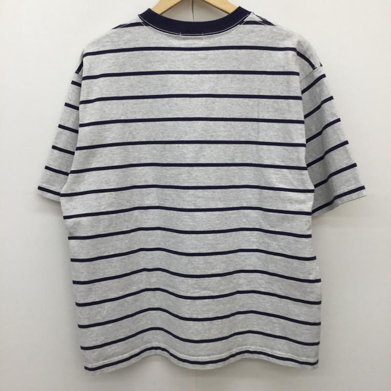 エルエルビーン L.L.Bean Tシャツ 半袖 L ボーダー柄 灰 / グレー / X 紺 / ネイビー /  メンズ USED 古着 中古 10145807