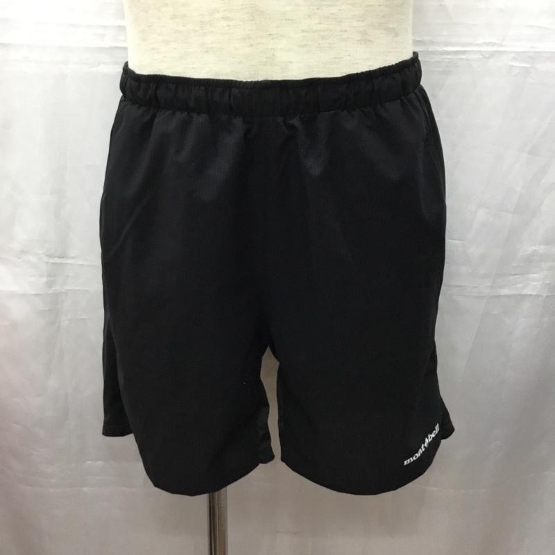 モンベル mont-bell パンツ ショートパンツ 1105527 トレールランニングショーツ ハーフパンツ ショートパンツ L ロゴ、文字 黒 / ブラック /  メンズ USED 古着 中古 10114794