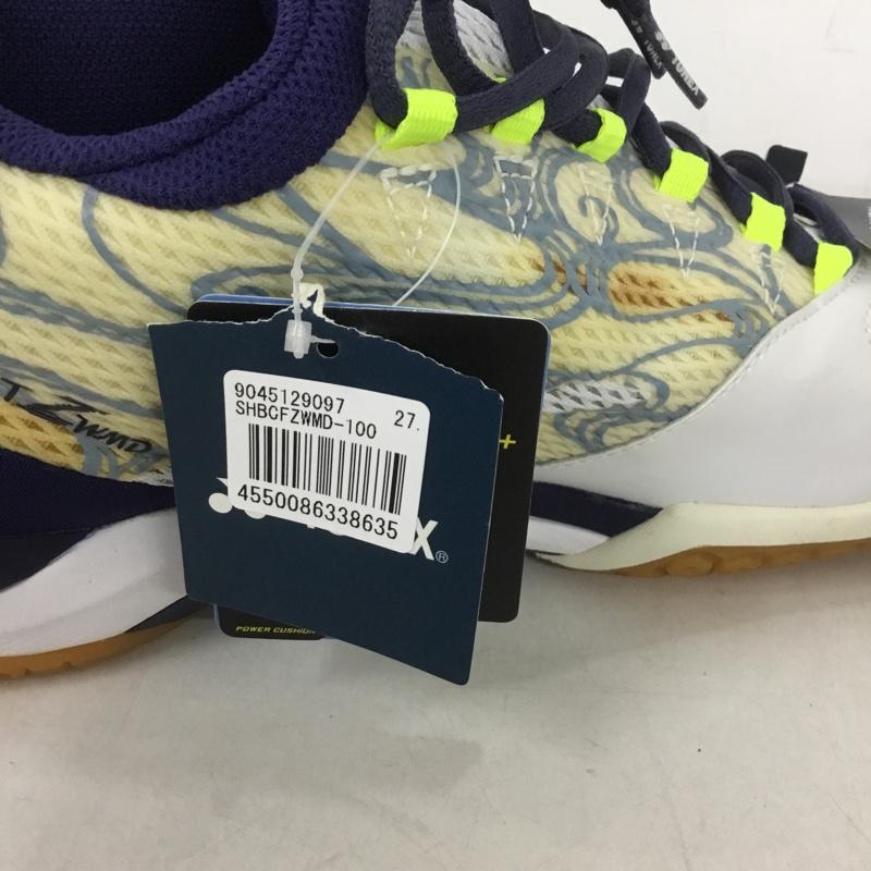 ヨネックス YONEX スニーカー スニーカー SHBCFZWMD バドミントンシューズ 27cm 27.0cm ロゴ、文字 白 / ホワイト / X 紺 / ネイビー /  メンズ USED 古着 中古 10142470