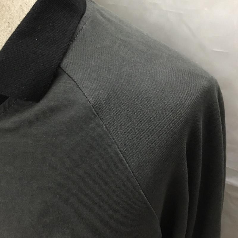 ナインティナインティ 9090 カットソー 長袖 nn1531 長袖Tシャツ 長袖カットソー カラーシャツ L ロゴ、文字 黒 / ブラック /  メンズ USED 古着 中古 10114047