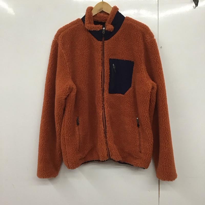 エディーバウアー Eddie Bauer ジャケット、上着 ジャケット、ブレザー ジップアップジャケット フリースジャケット アウター M 無地 橙 / オレンジ /  メンズ USED 古着 中古 10141216