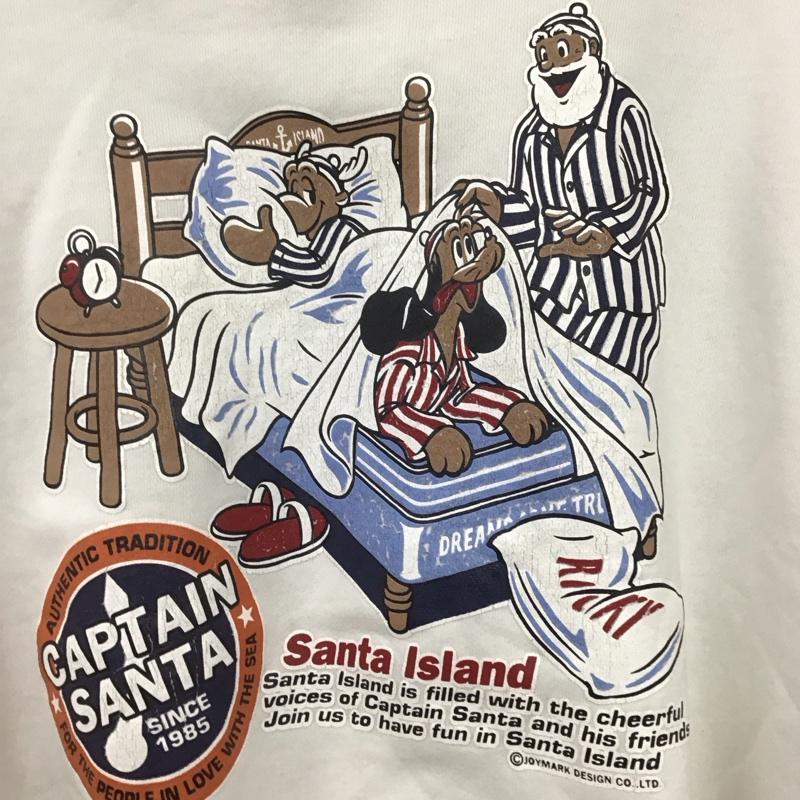 キャプテンサンタ CAPTAINSANTA トレーナー 長袖 S プリント 白 / ホワイト /  レディース USED 古着 中古 10146135