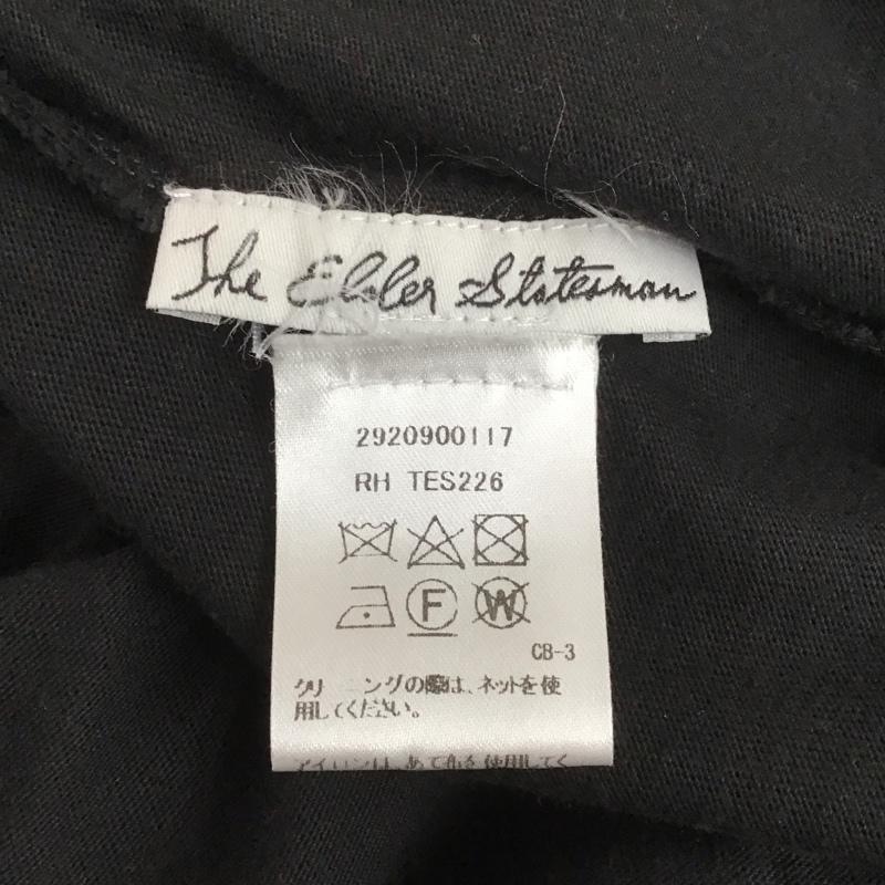 ジ エルダー ステーツマン The Elder Statesman Tシャツ 半袖 2920900117 クルーネック S ワンポイント 黒 / ブラック /  メンズ USED 古着 中古 10107175