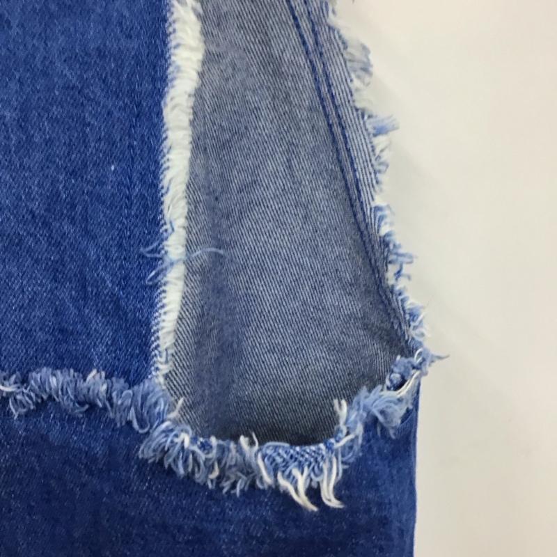 ザラ ZARA ベスト ベスト デニム プルオーバー S 無地 青 / ブルー /  レディース USED 古着 中古 10119593