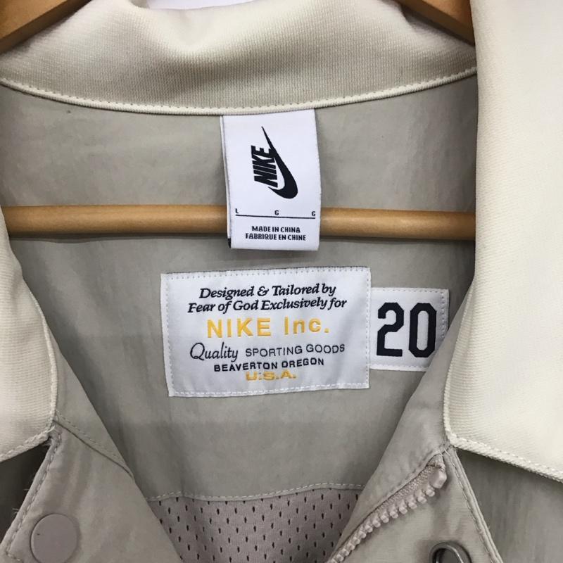 ナイキ NIKE ジャケット、上着 ジャケット、ブレザー cu4616-271 半袖シャツ カジュアルシャツ L ロゴ、文字 ベージュ / ベージュ /  メンズ USED 古着 中古 10146773