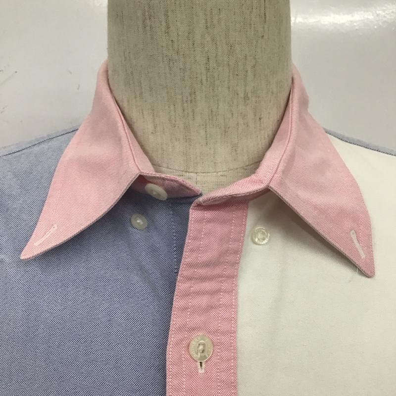 ブルックスブラザーズ BROOKS BROTHERS シャツ、ブラウス 長袖 ボタンダウン コットン L ストライプ 白 / ホワイト / X 桃 / ピンク / X 赤 / レッド / X 水色 / ライトブルー /  メンズ USED 古着 中古 10107823