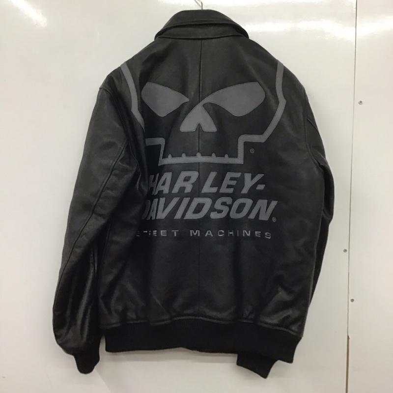 ハーレーダビッドソン Harley-Davidson ジャケット、上着 ジャケット、ブレザー 97008-24vm/000l JacketLeatherBlackBeauty レザージャケット L ロゴ、文字 黒 / ブラック /  メンズ USED 古着 中古 10137832