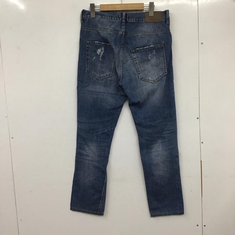ザラメン ZARA MAN パンツ デニム、ジーンズ デニムパンツ スリムパンツ カジュアルパンツ ストレッチパンツ 38インチ ダメージ加工 インディゴ / インディゴ /  メンズ USED 古着 中古 10133656