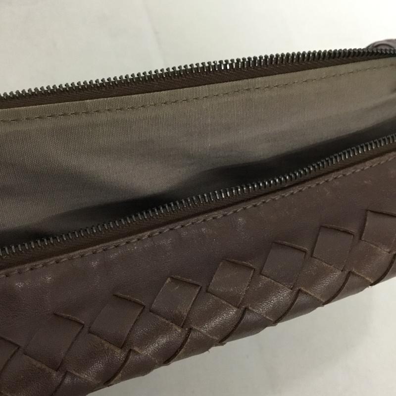ボッテガヴェネタ BOTTEGA VENETA セカンドバッグ セカンドバッグ イントレチャート クラッチバッグ 無地 ダークブラウン / ダークブラウン /  メンズ USED 古着 中古 10144342