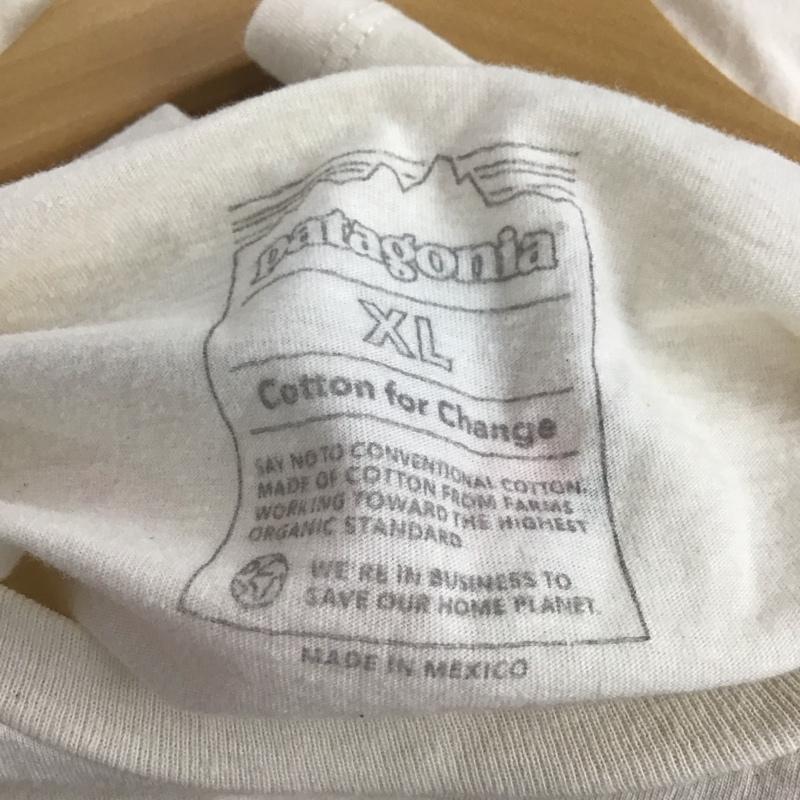 パタゴニア patagonia Tシャツ 半袖 XL ロゴ、文字 X プリント アイボリー / アイボリー /  メンズ USED 古着 中古 10143300