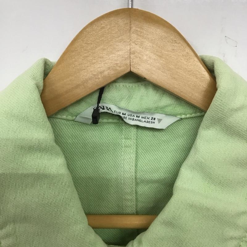 ザラ ZARA ジャケット、上着 ジャケット、ブレザー デニム M 無地 薄緑 / ライトグリーン /  レディース USED 古着 中古 10139868
