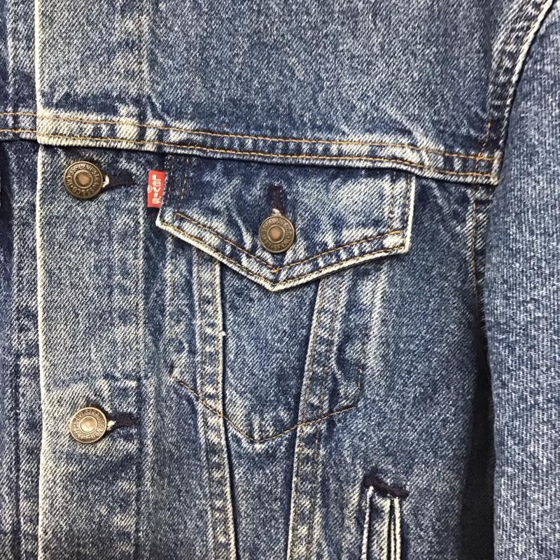 リーバイス Levi s ジャケット、上着 ジャケット、ブレザー デニムジャケット Gジャン M 無地 インディゴ / インディゴ /  レディース USED 古着 中古 10129630