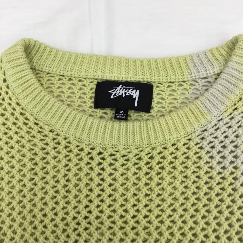 ステューシー STUSSY ニット、セーター 長袖 PIGMENT DYED LOOSE GAUGE SWEAT M グラデーション 黄 / イエロー /  メンズ USED 古着 中古 10122740